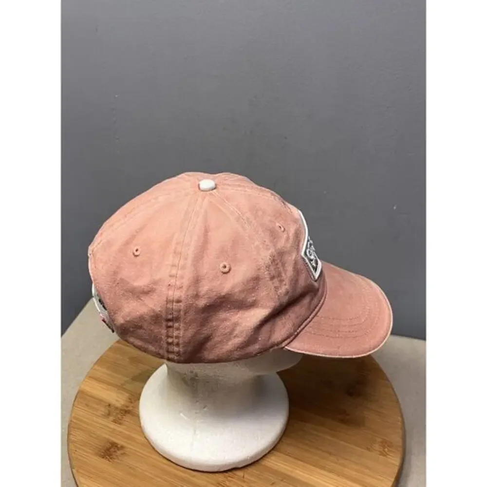 Baseball Cap Hat Womens‎ Beach St. Simons Island Georgia Cotton Adjustable Peach